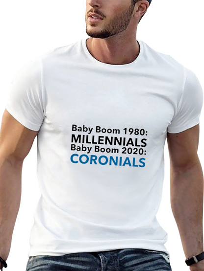 Camiseta Hombre: Baby Boom Millennials Coroniales