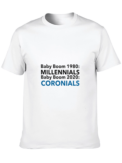 Camiseta Hombre: Baby Boom Millennials Coroniales