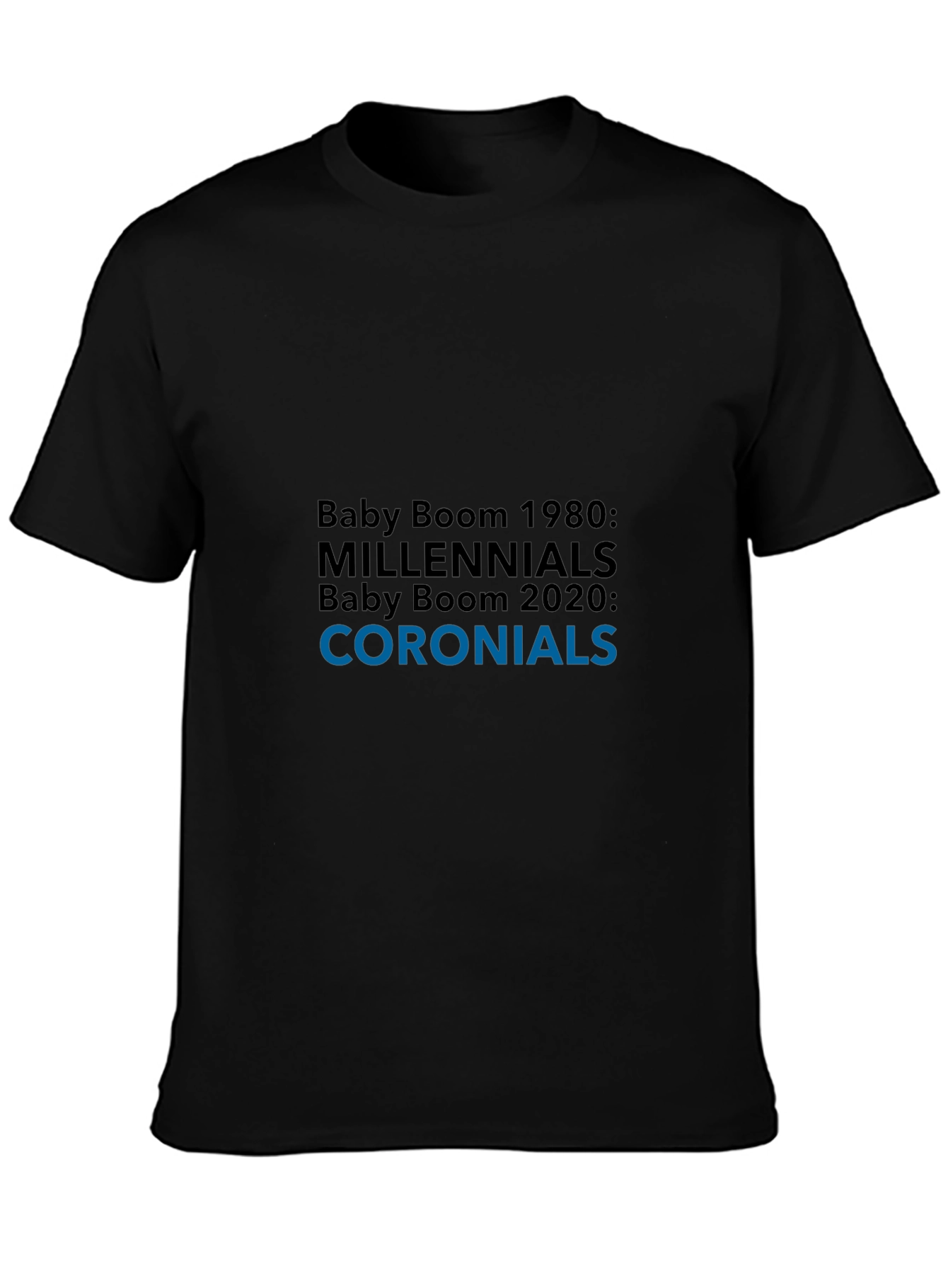 Camiseta Hombre: Baby Boom Millennials Coroniales