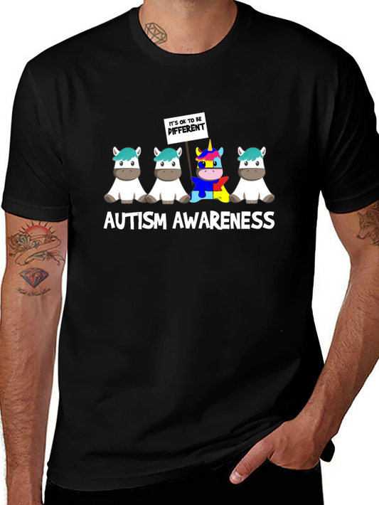 Camiseta Concienciación Autismo Unicornio Está Bien Ser Diferente