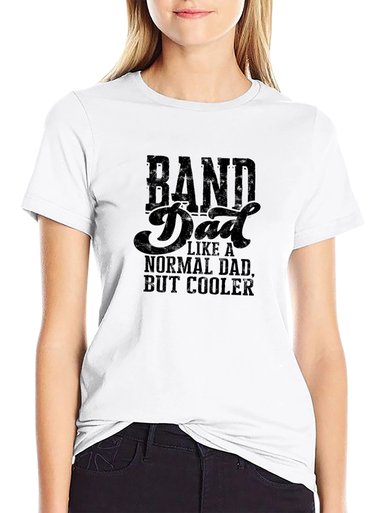 Camiseta Negra Band Dad para Papás Músicos
