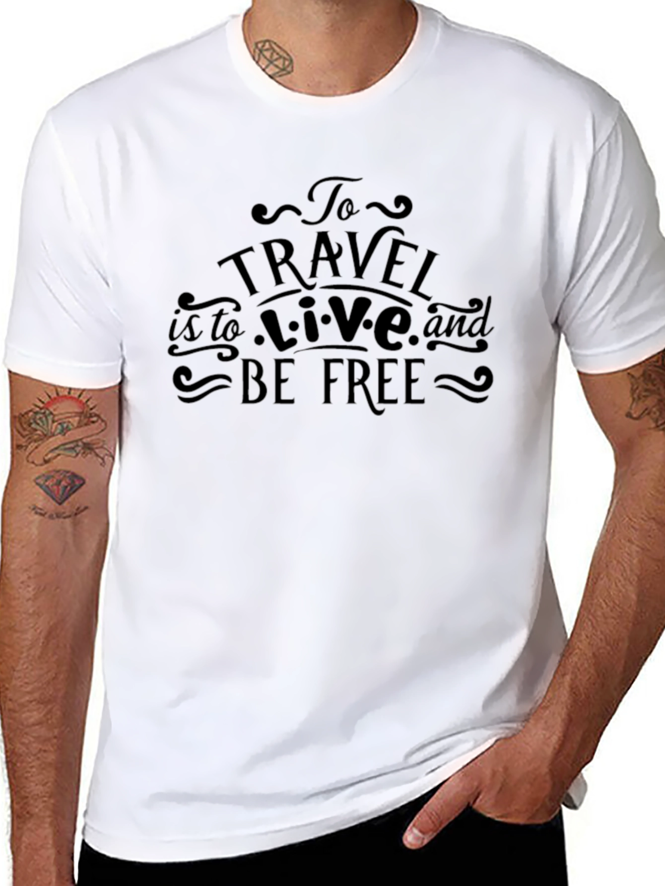 Camiseta Negra: Viajar es Vivir Ser Libre