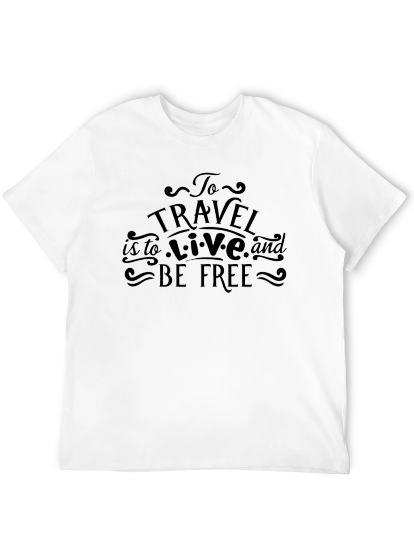 Camiseta Negra: Viajar es Vivir Ser Libre