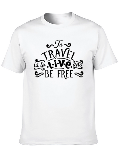 Camiseta Negra: Viajar es Vivir Ser Libre