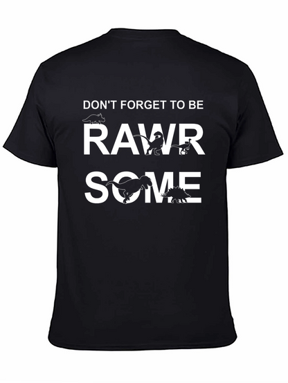 Camiseta Negra RawrSome de Dinosaurios