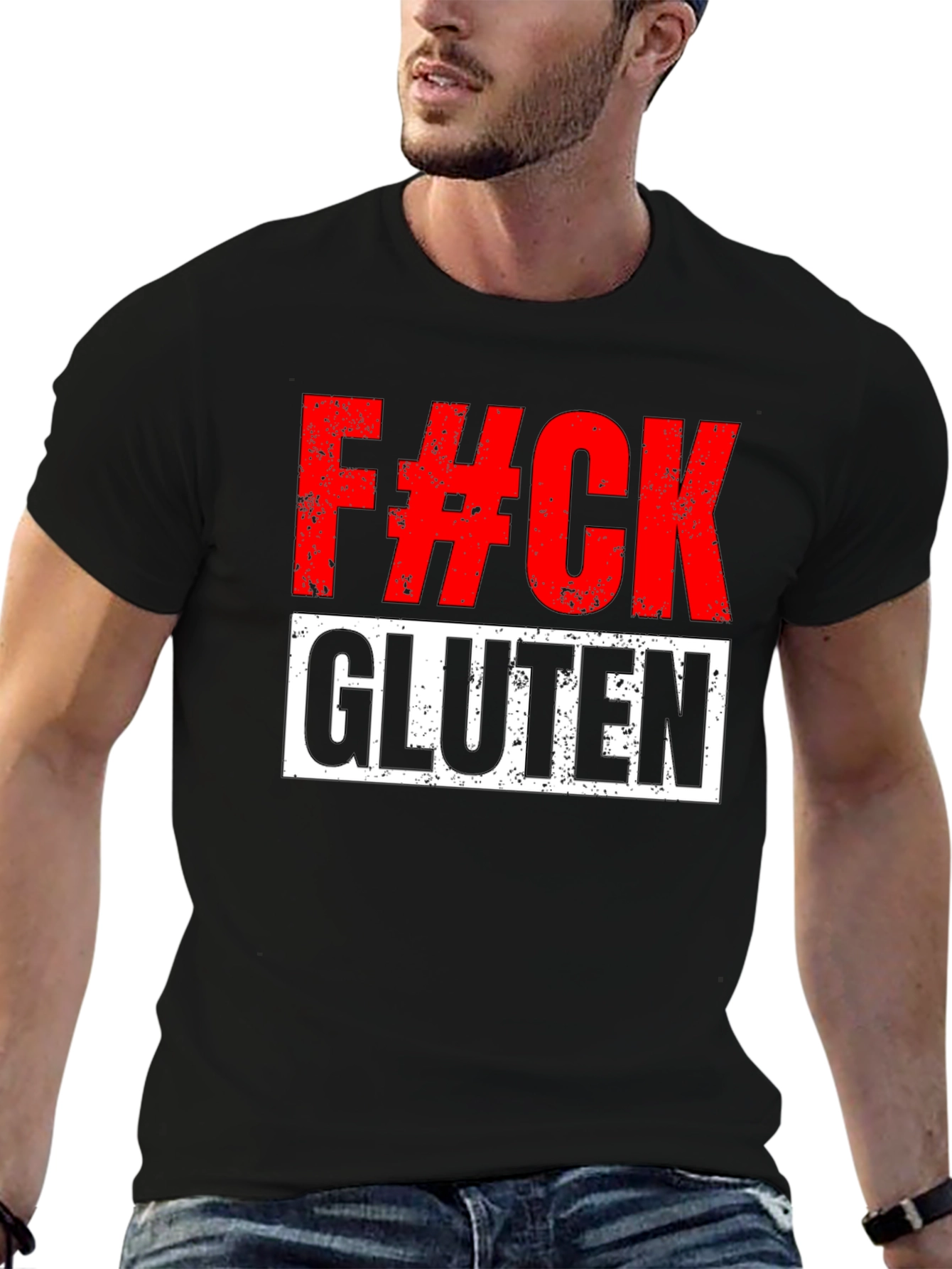 Camiseta Negra: ¡Al diablo con el Gluten!