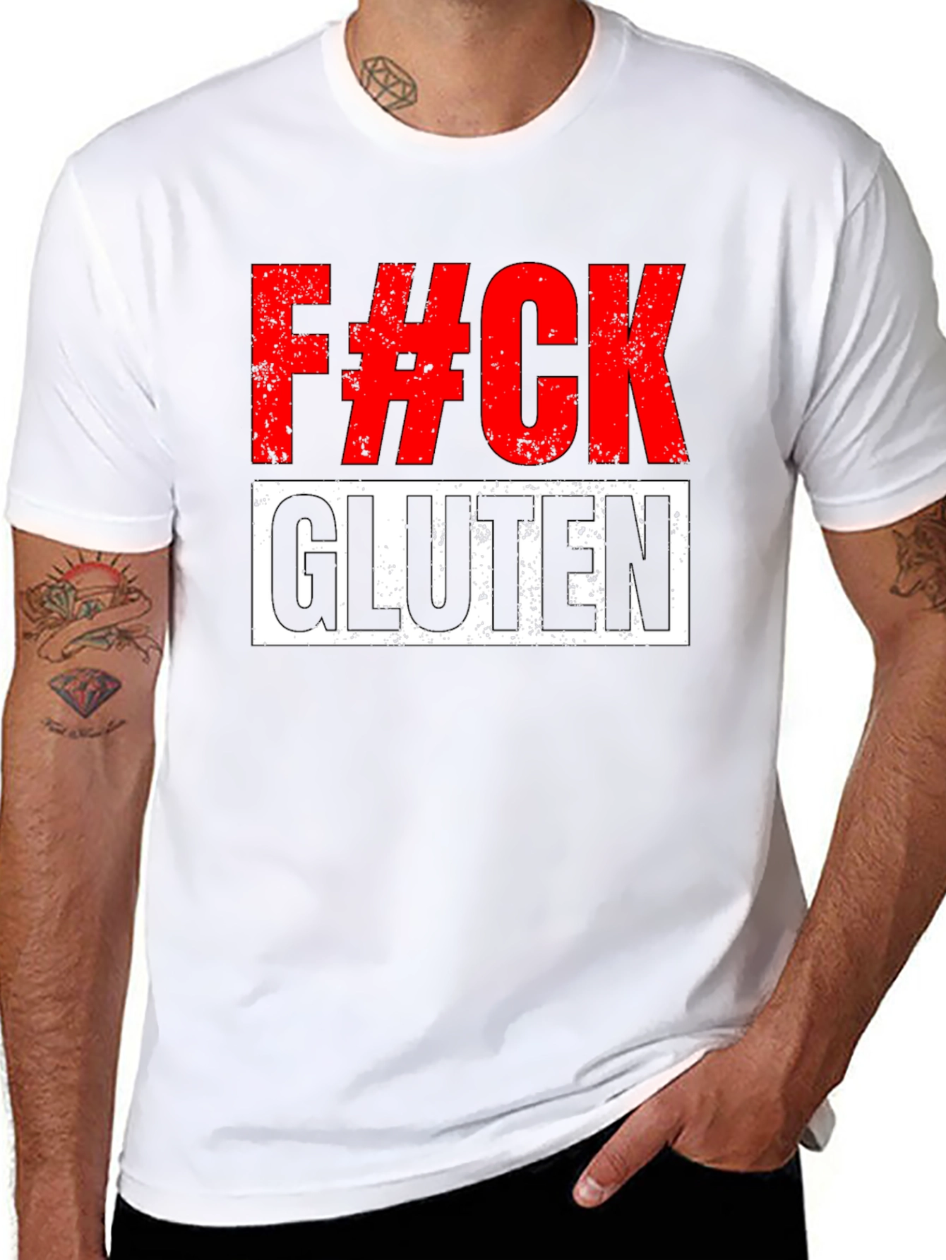 Camiseta Negra: ¡Al diablo con el Gluten!