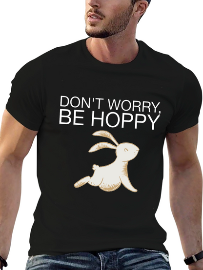 Camiseta Negra Be Hoppy Conejo Primavera