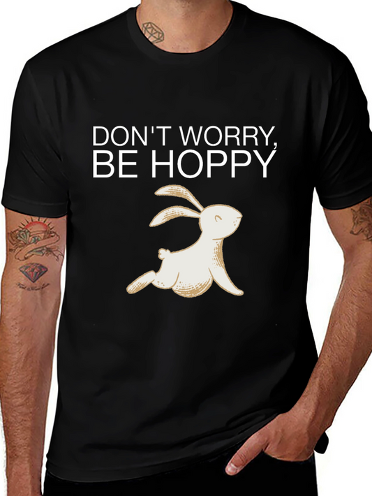 Camiseta Negra Be Hoppy Conejo Primavera