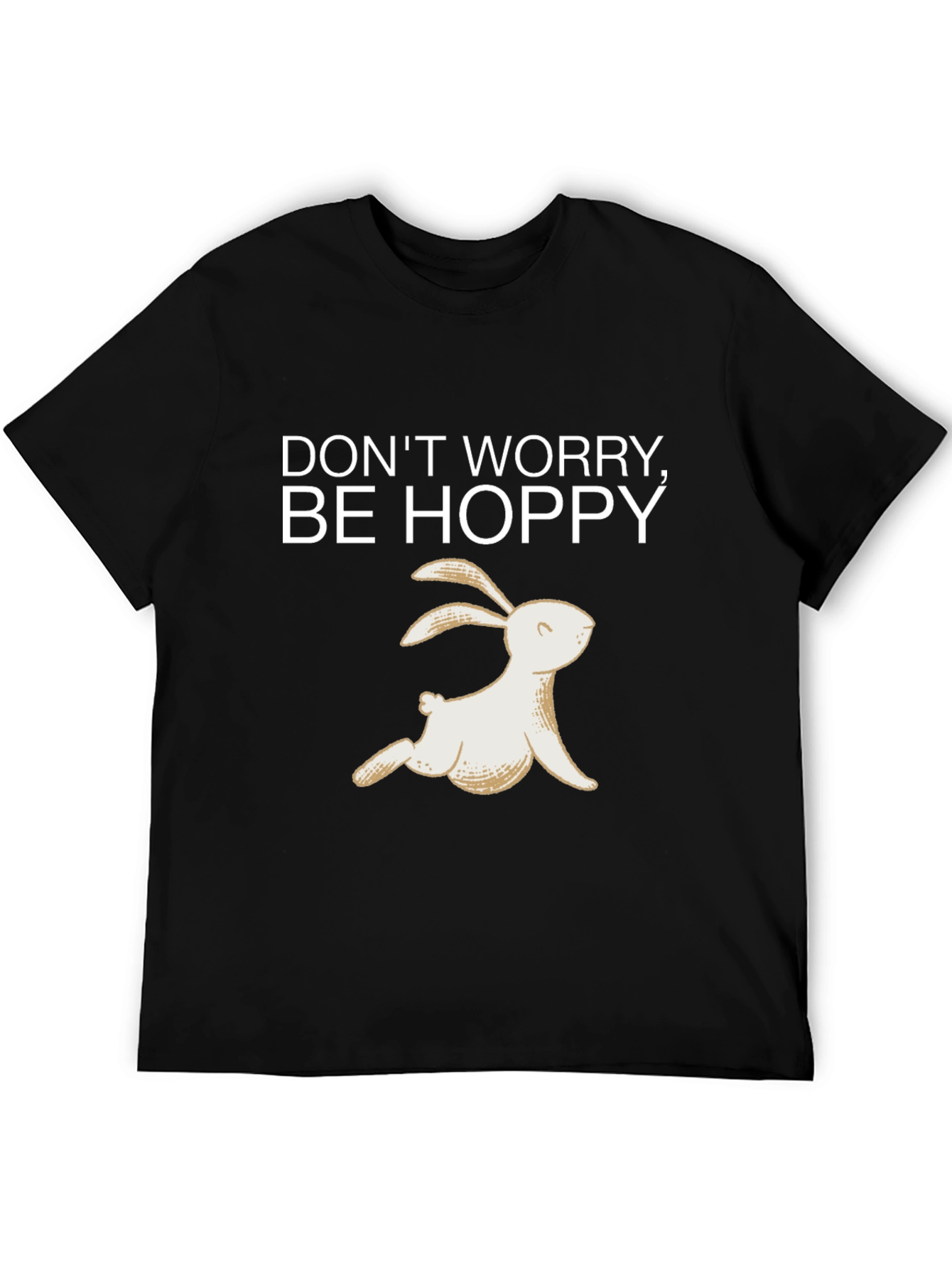 Camiseta Negra Be Hoppy Conejo Primavera
