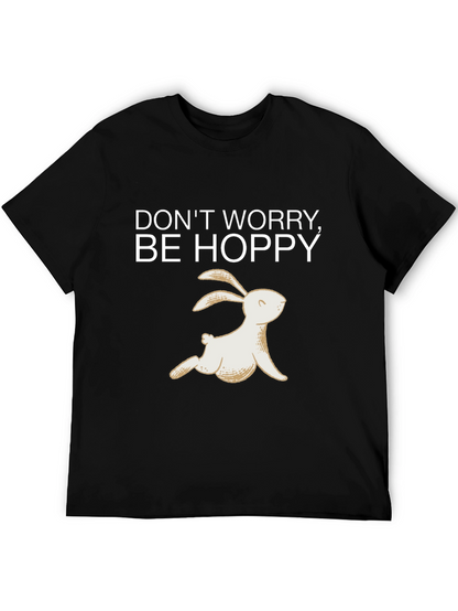 Camiseta Negra Be Hoppy Conejo Primavera