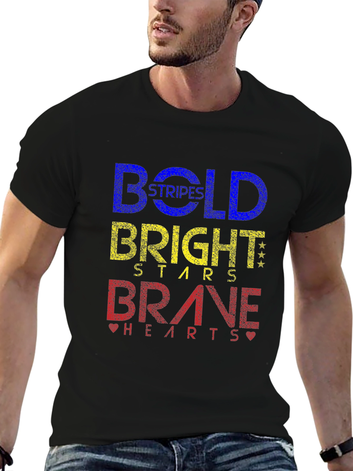 Camiseta Negra Bold Bright Brave