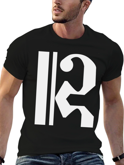 Camiseta Negra con Clave de Do Blanca