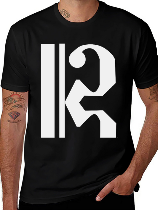 Camiseta Negra con Clave de Do Blanca