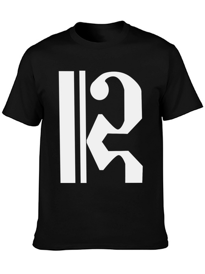 Camiseta Negra con Clave de Do Blanca