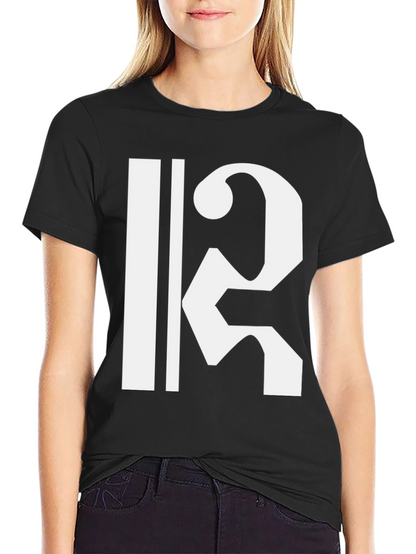 Camiseta Negra con Clave de Do Blanca