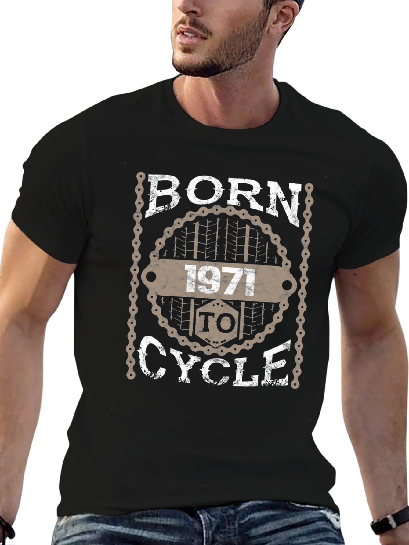 Camiseta Negra Ciclismo Nacido en 1971