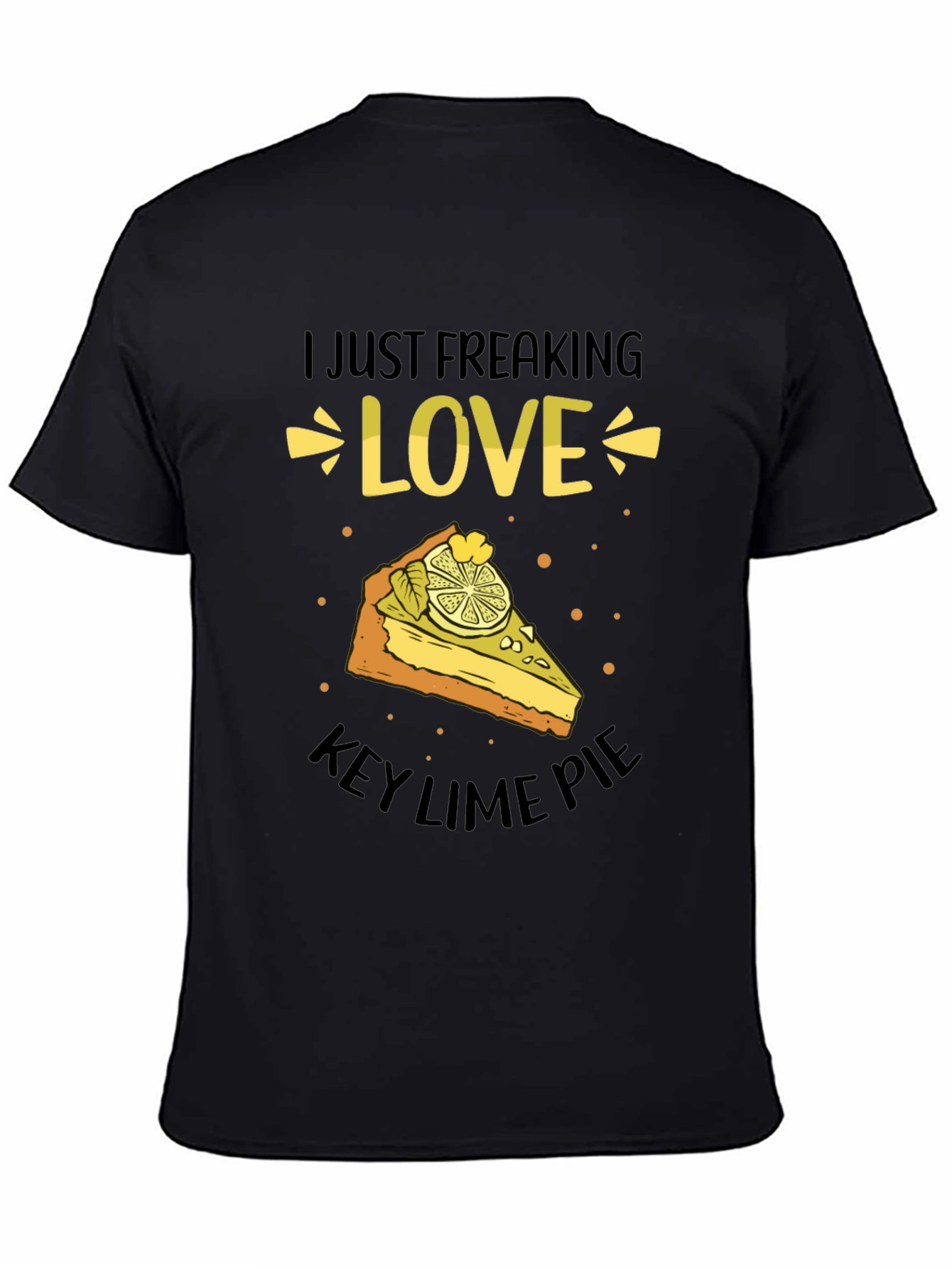 Camiseta Negra: Amo el Key Lime Pie