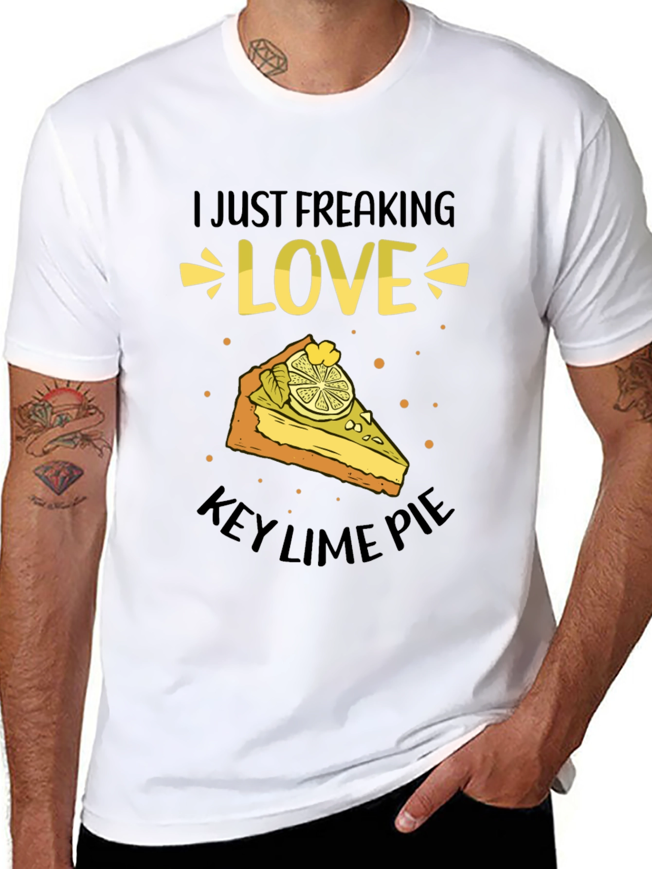 Camiseta Negra: Amo el Key Lime Pie
