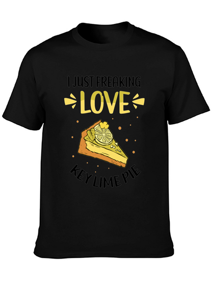 Camiseta Negra: Amo el Key Lime Pie