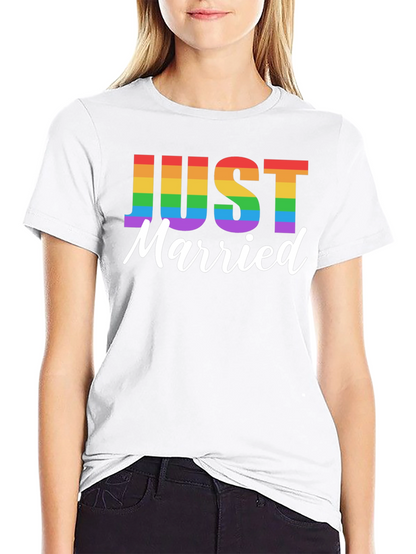 Camiseta Negra Recién Casados Orgullo LGBT
