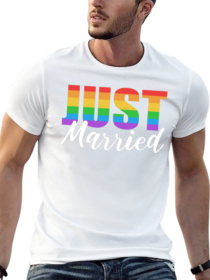Camiseta Negra Recién Casados Orgullo LGBT