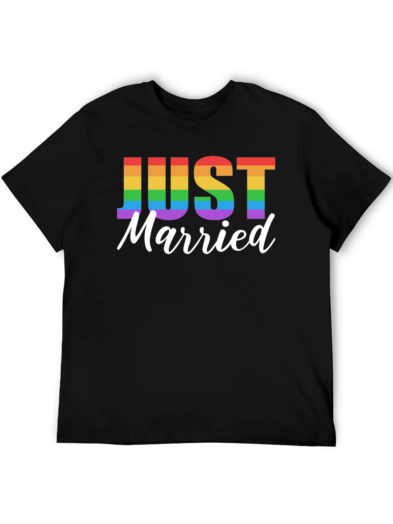 Camiseta Negra Recién Casados Orgullo LGBT
