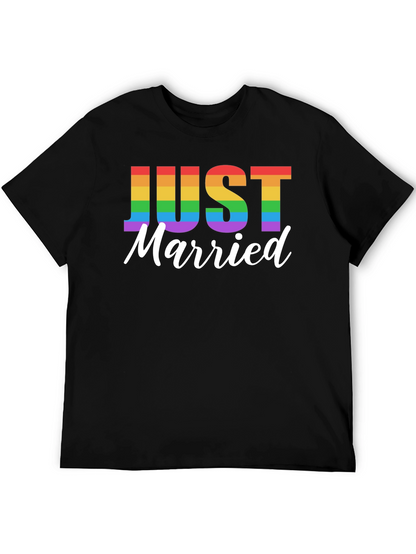 Camiseta Negra Recién Casados Orgullo LGBT