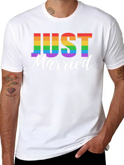 Camiseta Negra Recién Casados Orgullo LGBT