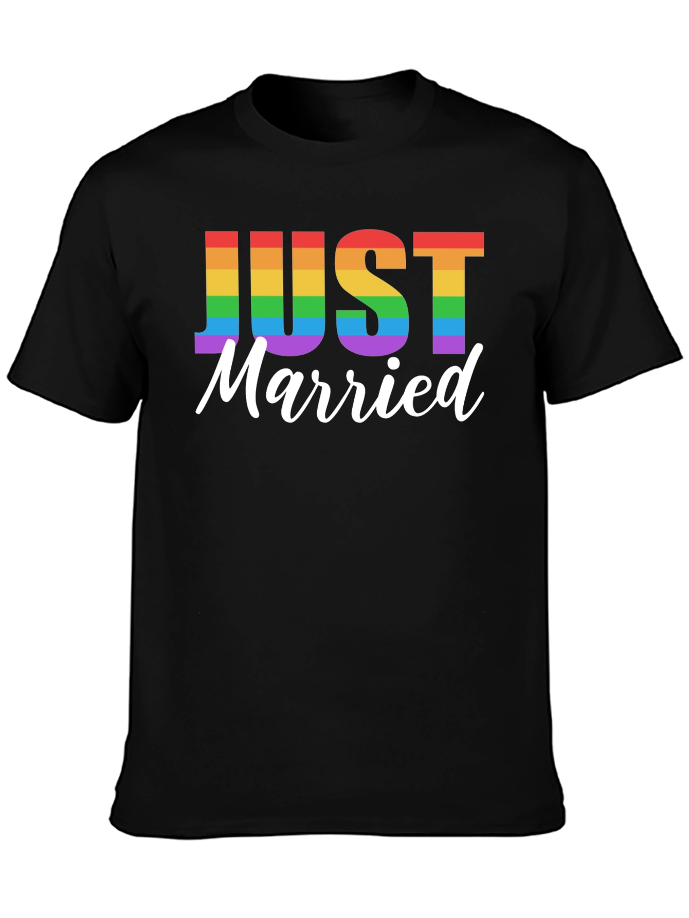 Camiseta Negra Recién Casados Orgullo LGBT