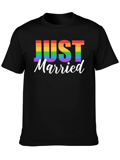 Camiseta Negra Recién Casados Orgullo LGBT
