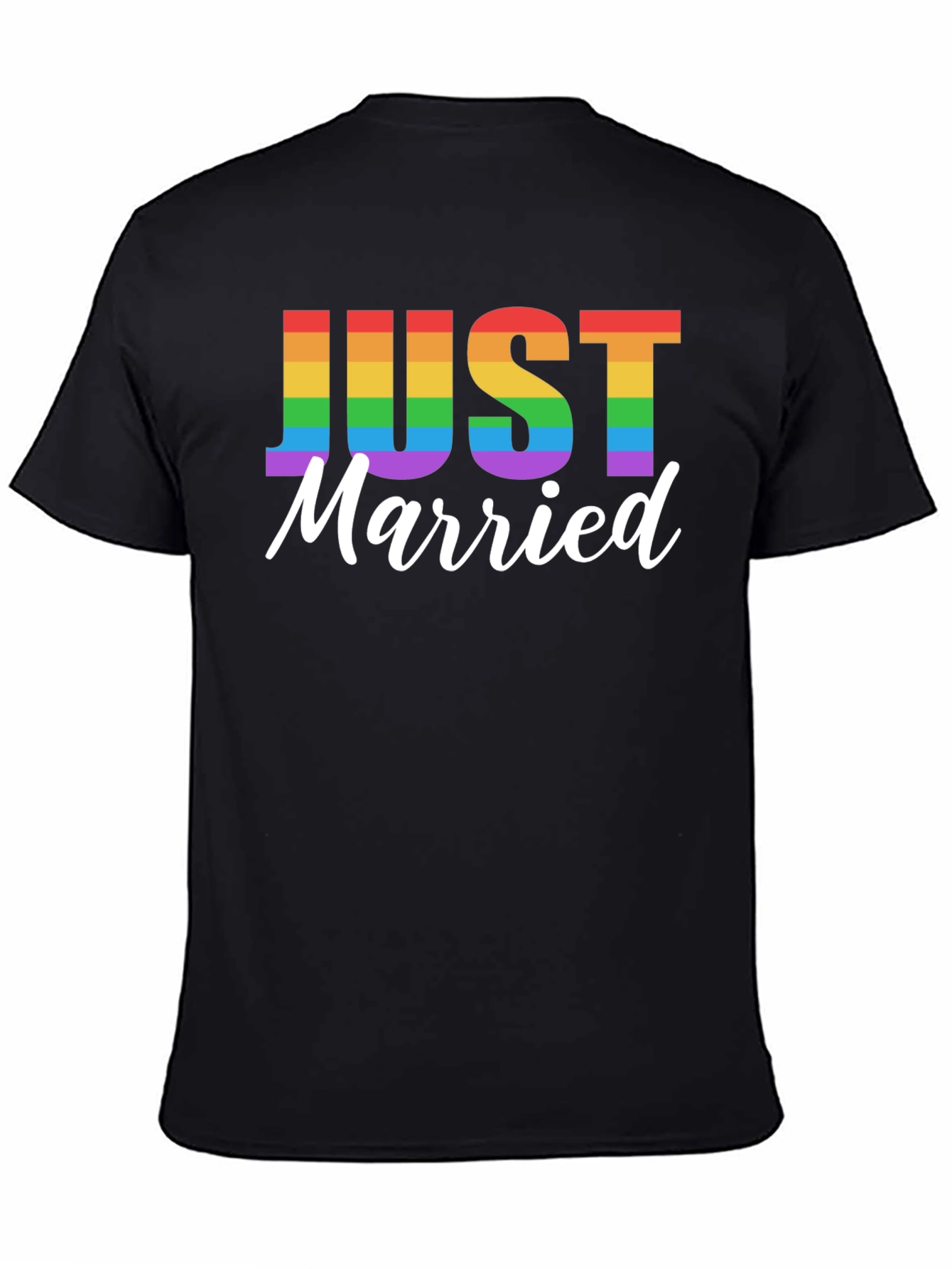 Camiseta Negra Recién Casados Orgullo LGBT