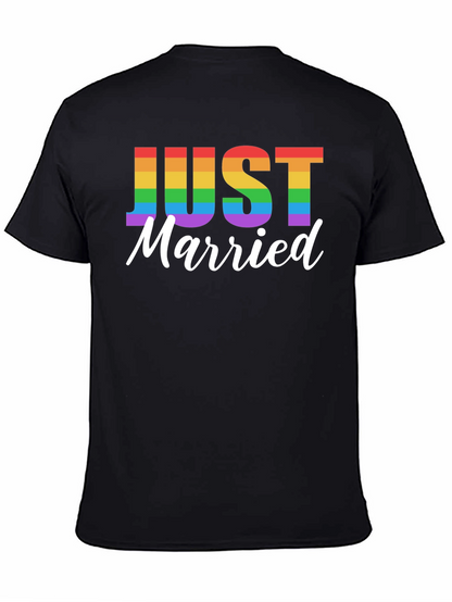 Camiseta Negra Recién Casados Orgullo LGBT