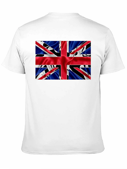 Camiseta Negra con Diseño de la Bandera Británica