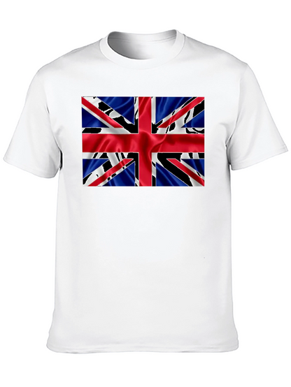 Camiseta Negra con Diseño de la Bandera Británica