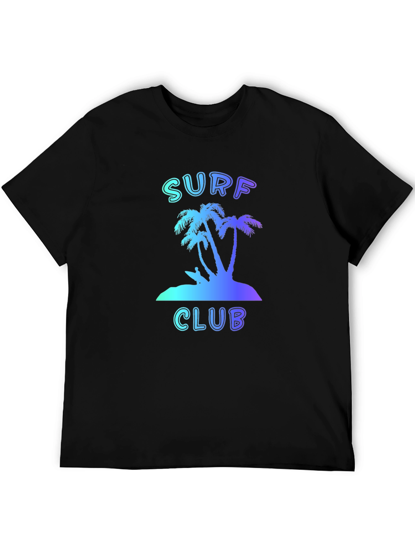 Camiseta Negra Surf Club Estilo Verano