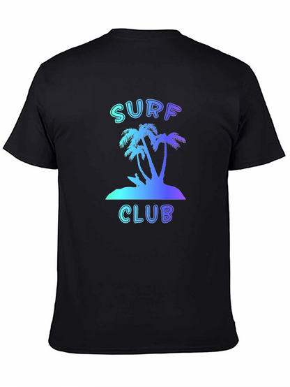 Camiseta Negra Surf Club Estilo Verano