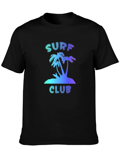 Camiseta Negra Surf Club Estilo Verano