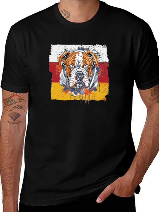 Camiseta Negra con Diseño de Bulldog