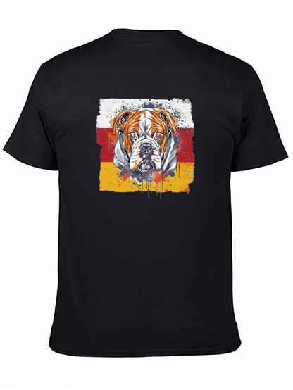 Camiseta Negra con Diseño de Bulldog
