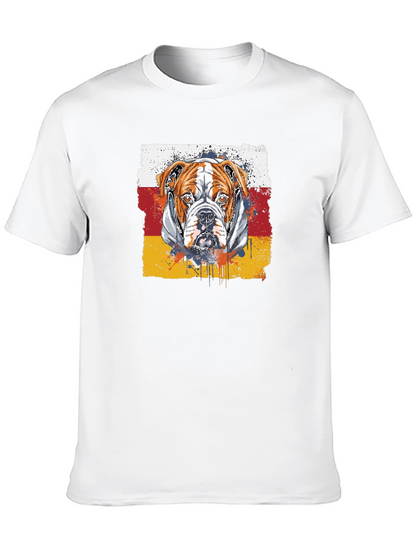 Camiseta Negra con Diseño de Bulldog