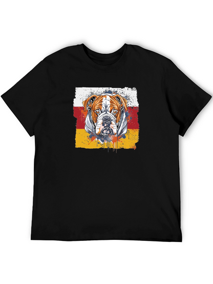 Camiseta Negra con Diseño de Bulldog