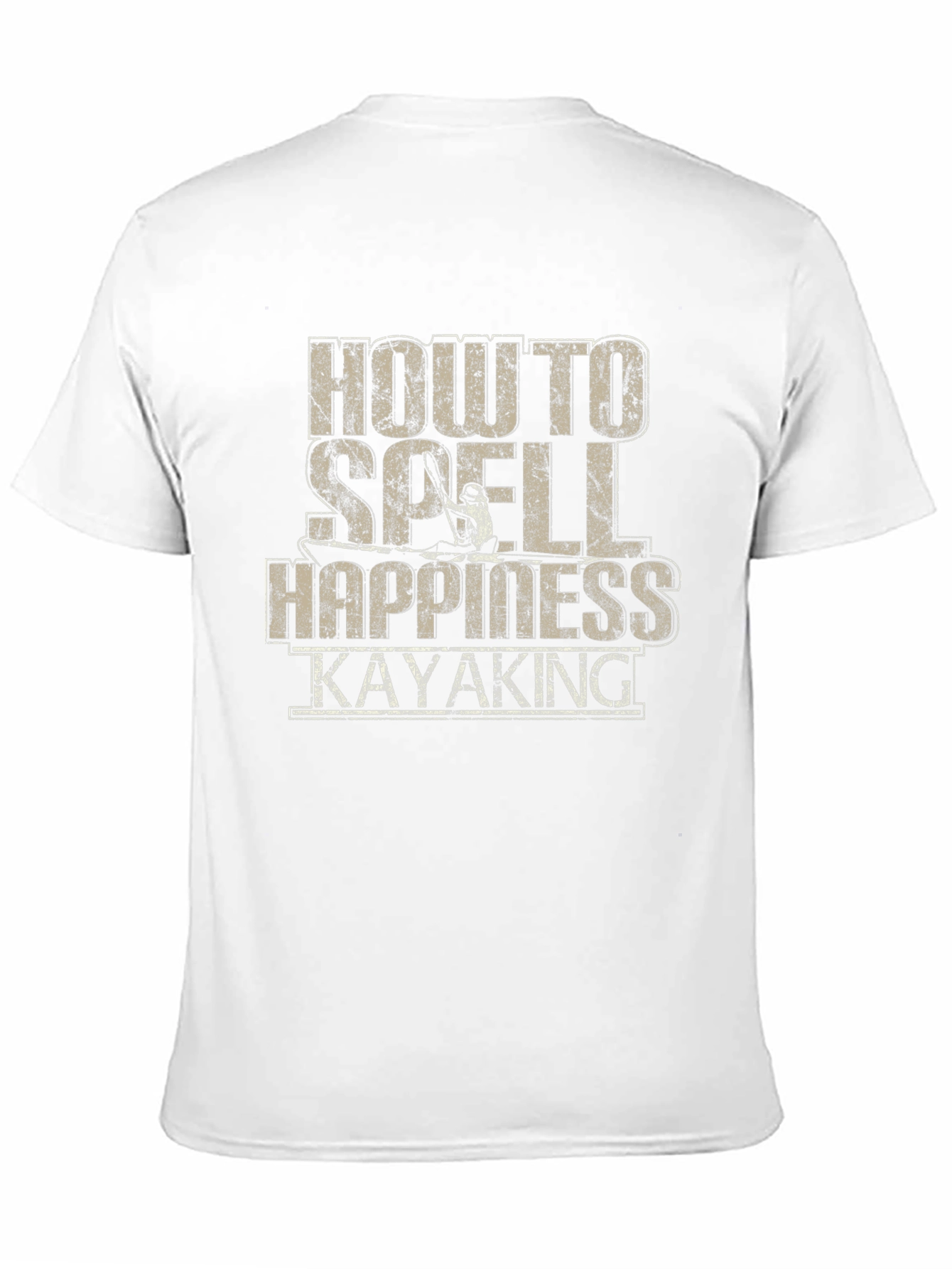 Camiseta Negra Cómo se escribe Felicidad: Kayak