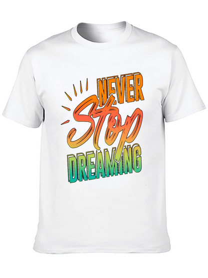 Camiseta Negra Never Stop Dreaming para Hombre
