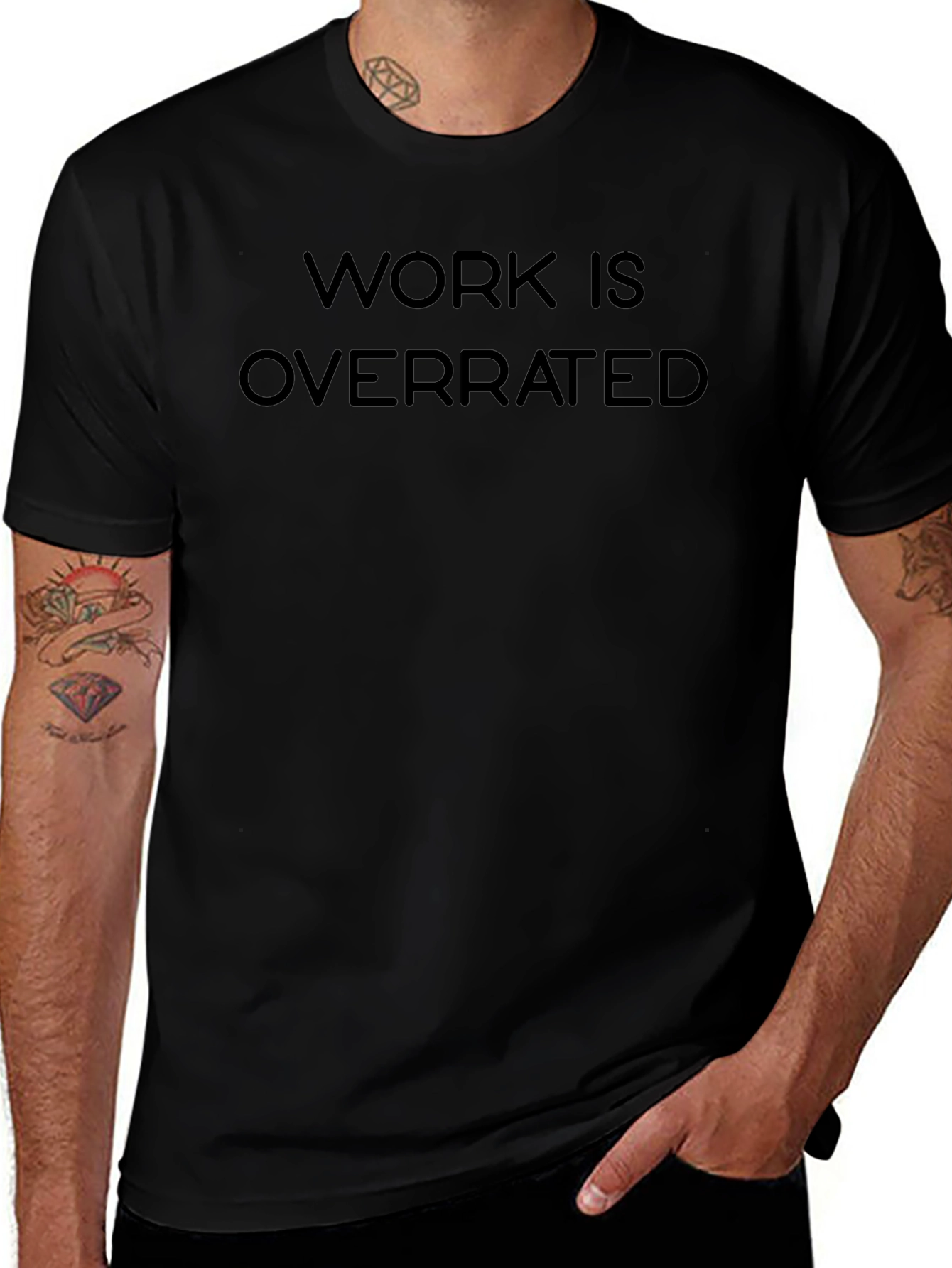 Camiseta Negra Work Is Overrated