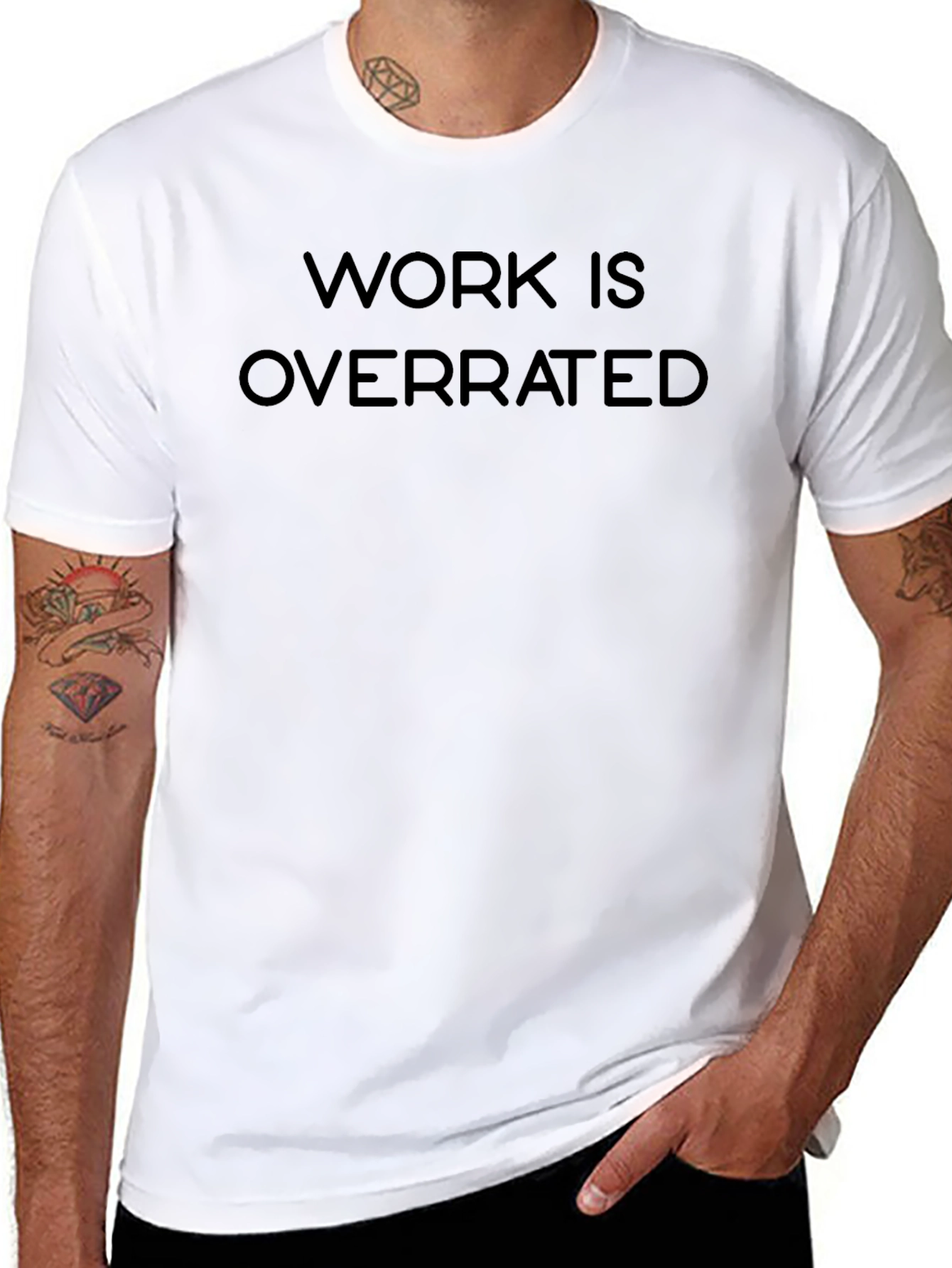 Camiseta Negra Work Is Overrated