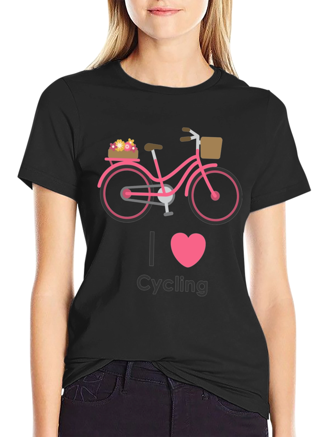 Camiseta Negra Ciclismo I Love Cycling