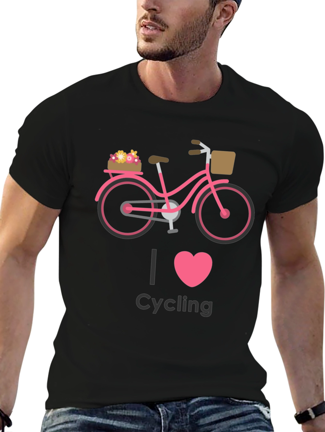 Camiseta Negra Ciclismo I Love Cycling