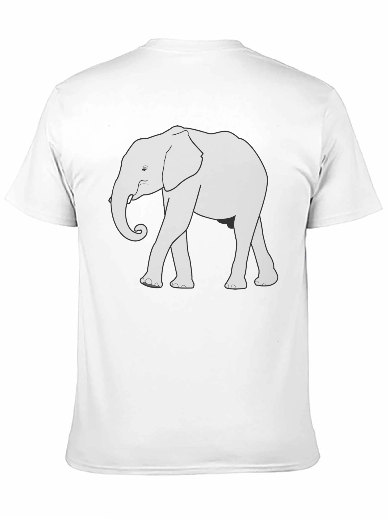 Camiseta Negra con Diseño de Elefante