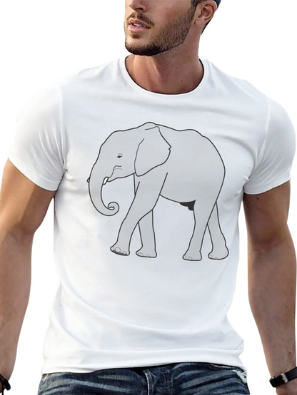 Camiseta Negra con Diseño de Elefante